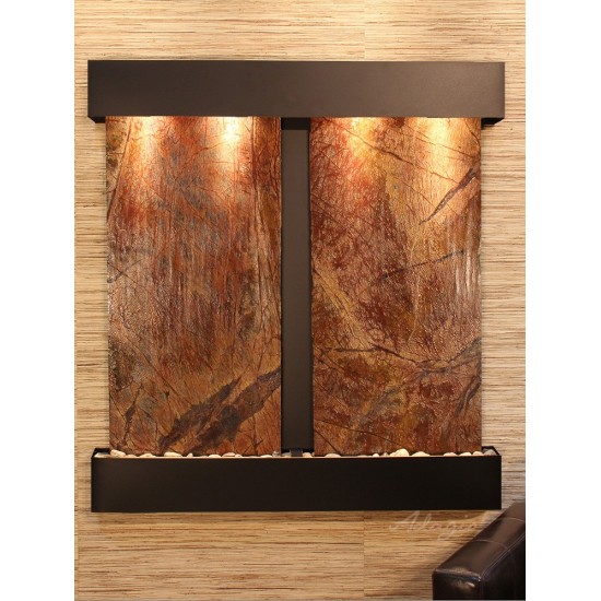 Aspen Falls-Square-Blackened Copper-Brown Marble