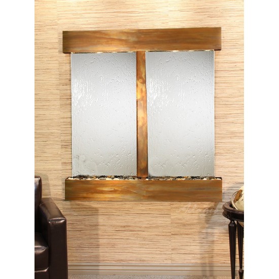 Aspen Falls-Square-Rustic Copper-Silver Mirror