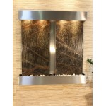 Aspen Falls-Square-Stainless Steel-Green Marble