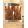 Aspen Falls-Square-Stainless Steel-Brown Marble