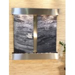 Aspen Falls-Square-Stainless Steel-Black Spider Marble