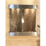 Aspen Falls-Square-Stainless Steel-Green Natural Slate