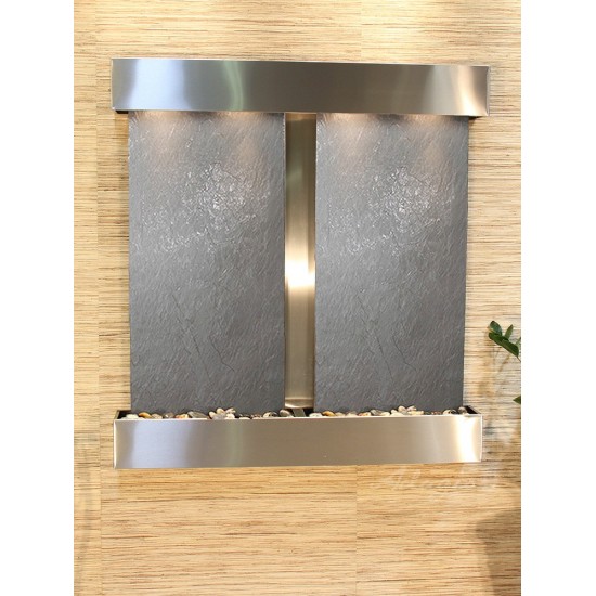 Aspen Falls-Square-Stainless Steel-Black Featherstone