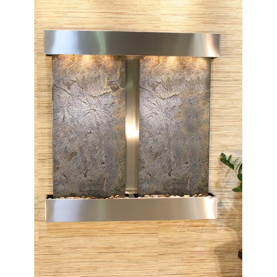 Aspen Falls-Square-Stainless Steel-Green Featherstone