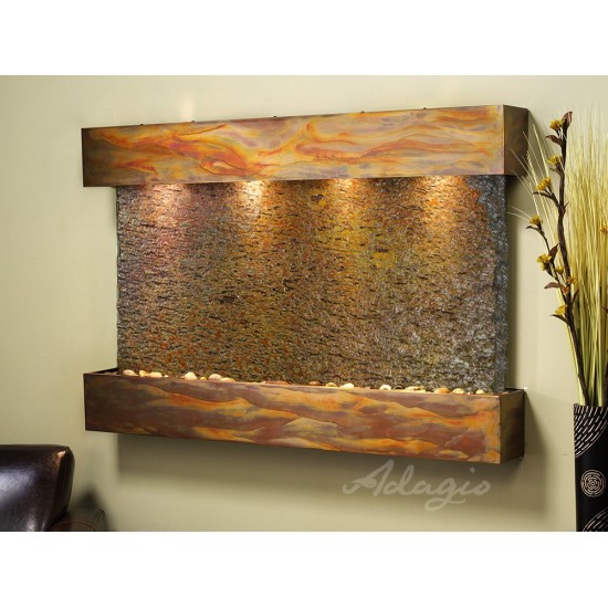 Sunrise Springs-Square-Rustic Copper-Multi-Color Natural Slate