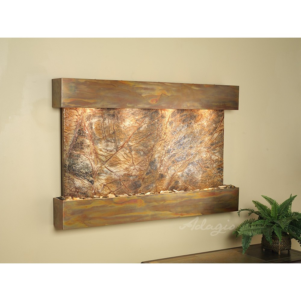 Sunrise Springs-Square-Rustic Copper-Brown Marble