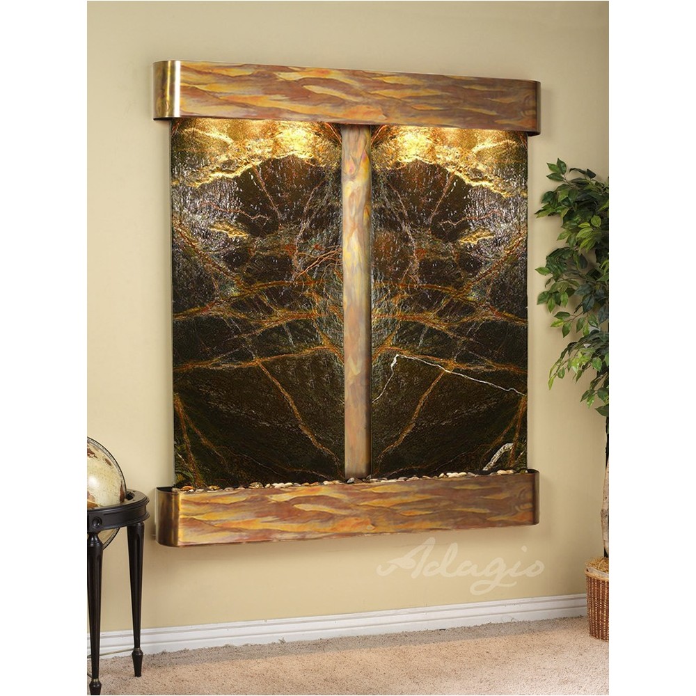 Cottonwood Falls-Round-Rustic Copper-Green Marble