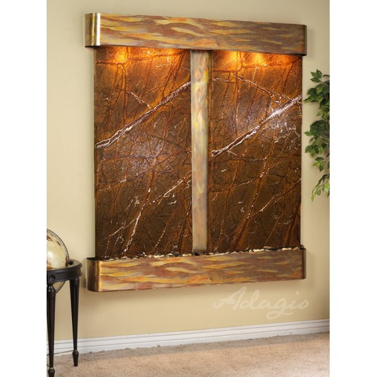 Cottonwood Falls-Round-Rustic Copper-Brown Marble