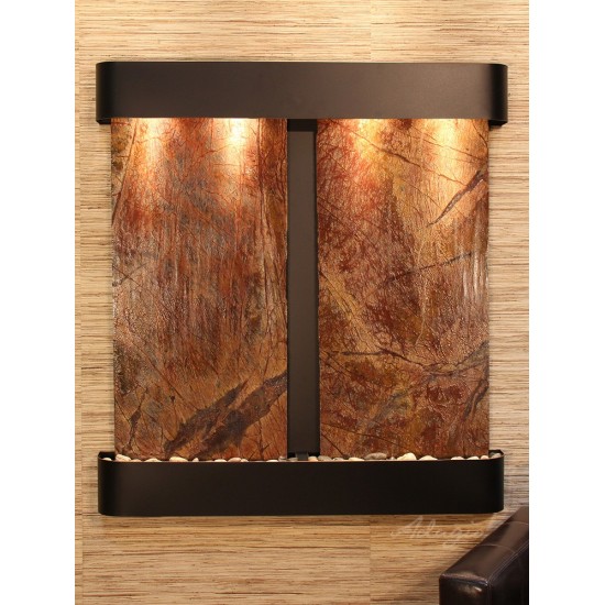 Aspen Falls-Round-Blackened Copper-Brown Marble
