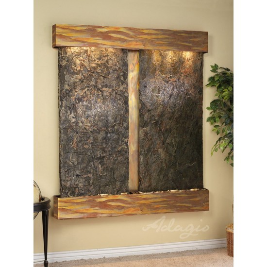 Cottonwood Falls-Square-Rustic Copper-Green Natural Slate