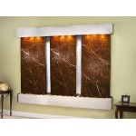 Deep Creek Falls-Square-Stainless Steel-Brown Marble