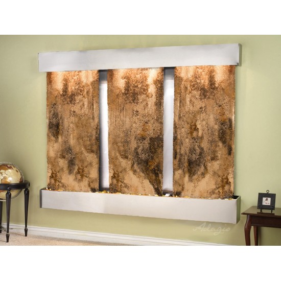 Deep Creek Falls-Square-Stainless Steel-Magnifico Travertine