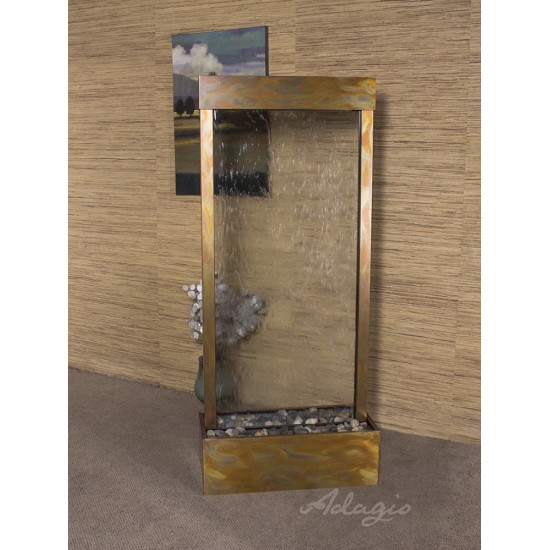 Harmony River-Center Mount -Rustic Copper-Clear-Glass