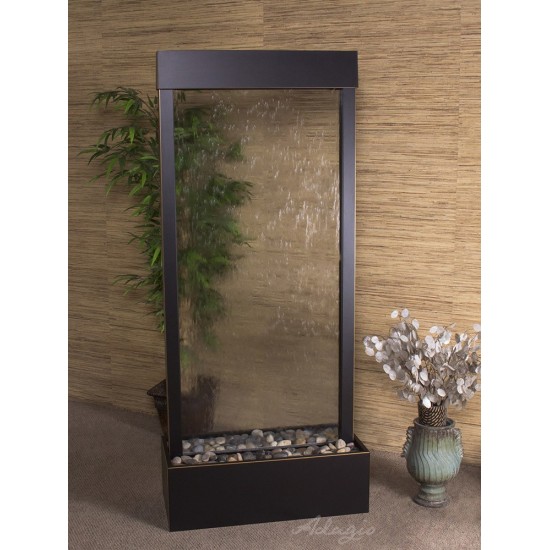 Harmony River-Center Mount -Blackened Copper-Clear-Glass