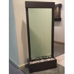 Harmony River-Center Mount -Antique Bronze-Green-Glass