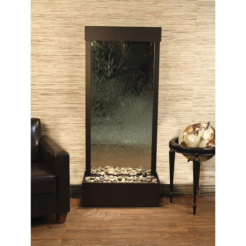 Harmony River -Flush Mount-Antique Bronze-Silver-Mirror