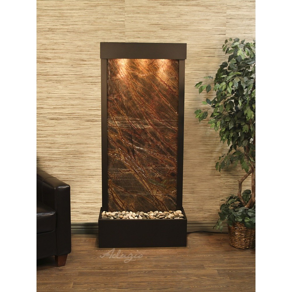 Harmony River -Flush Mount-Antique Bronze-Brown-Marble