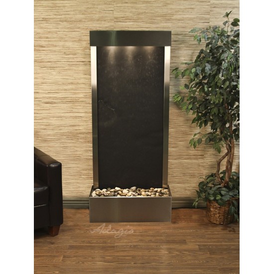 Harmony River -Flush Mount-Stainless Steel-Black-Featherstone