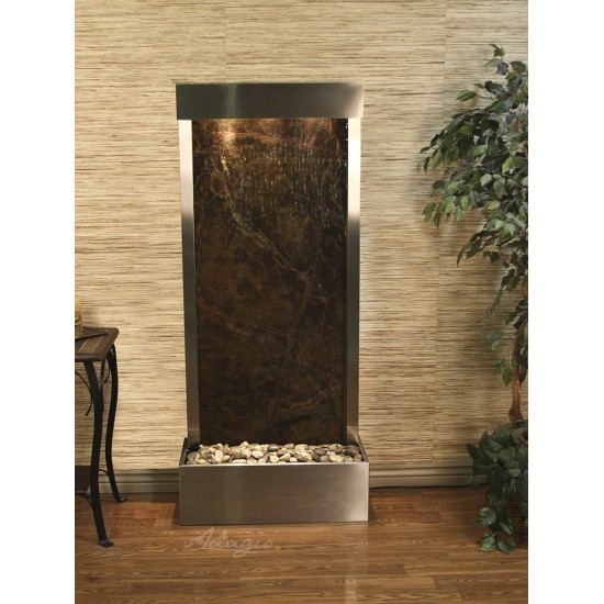 Harmony River -Flush Mount-Stainless Steel-Green-Marble