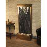 Harmony River -Flush Mount-Rustic Copper-Black-Marble