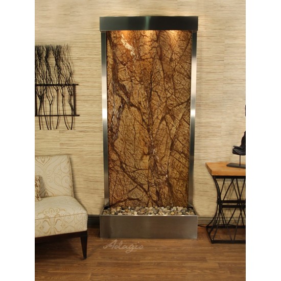 Tranquil River-Flush Mount-Stainless Steel-Brown-Marble