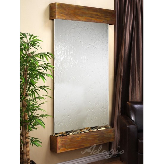 Summit Falls -Square-Rustic Copper-Silver-Mirror