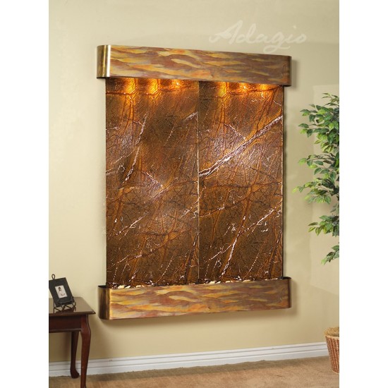 Majestic River-Round -Rustic Copper-Brown-Marble