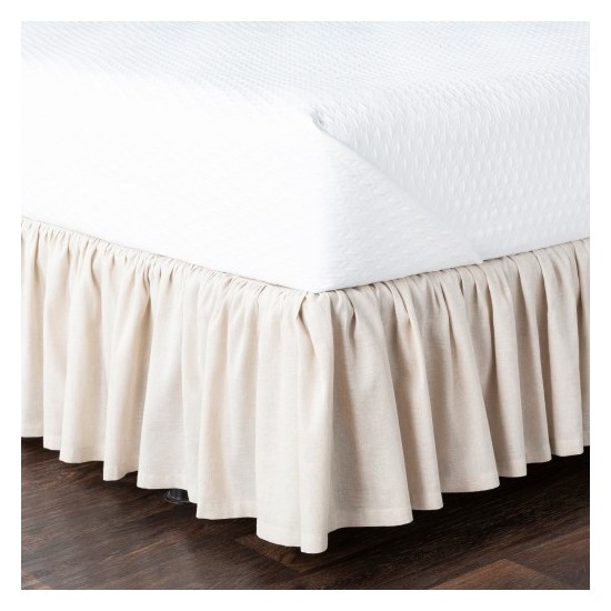 Surya Peyton Ruffle RLSKT-1000 78"W x 80"L x 15"DL King Bed Skirt