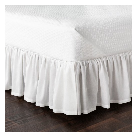 Surya Peyton Ruffle RLSKT-1002 78"W x 80"L x 15"DL King Bed Skirt