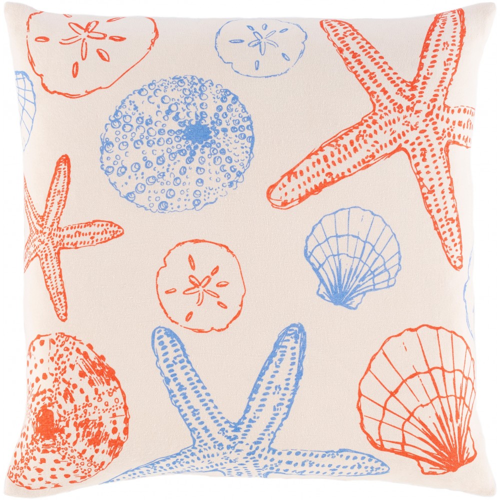 Surya Sea Life SLF-008 18" x 18" Pillow Cover Surya Sea Life SLF-008 18" x 18" Pillow Cover