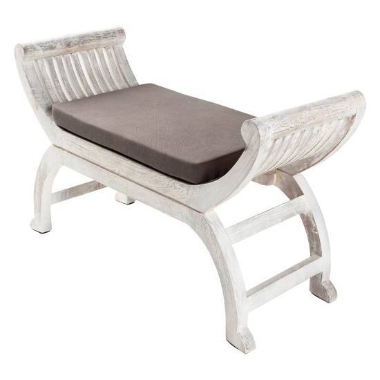 Surya Brittany BIY-001 22"H x 36"W x 14"D Upholstered Bench