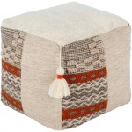 Surya Abina ABPF-001 18"H x 18"W x 18"D Pouf