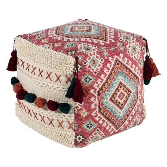 Surya Zana ANPF-001 18"H x 18"W x 18"D Pouf