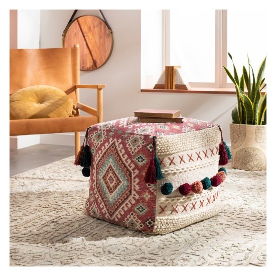 Surya Zana ANPF-001 18"H x 18"W x 18"D Pouf