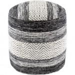 Surya Levi IVPF-003 16"H x 16"W x 16"D Pouf