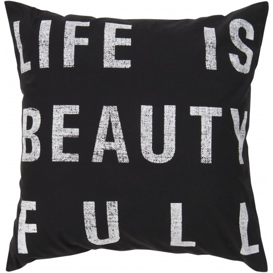 Surya Typography ST-082 22" x 22" Pillow Cover