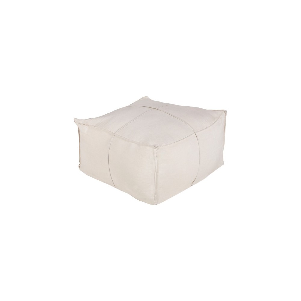 Surya Solid Linen SLPH-001 13"H x 24"W x 24"D Pouf Surya Solid Linen SLPH-001 13"H x 24"W x 24"D Pouf