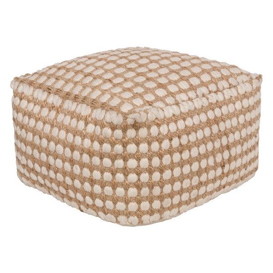 Surya Oak Cove OCPF-4002 12"H x 20"W x 20"D Pouf