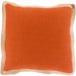 Surya Jute Flange JF-004 22" x 22" Pillow Cover