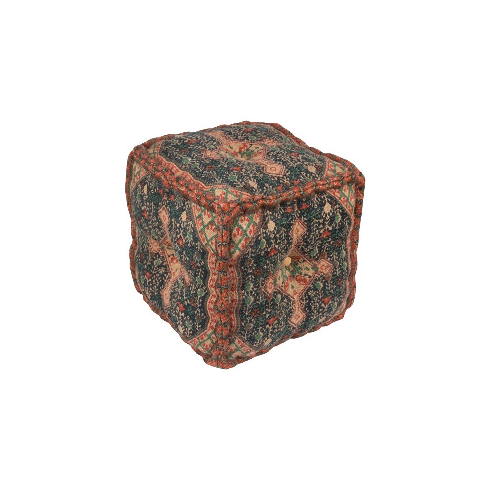 Surya Shadi SDPF-001 18"H x 18"W x 18"D Pouf