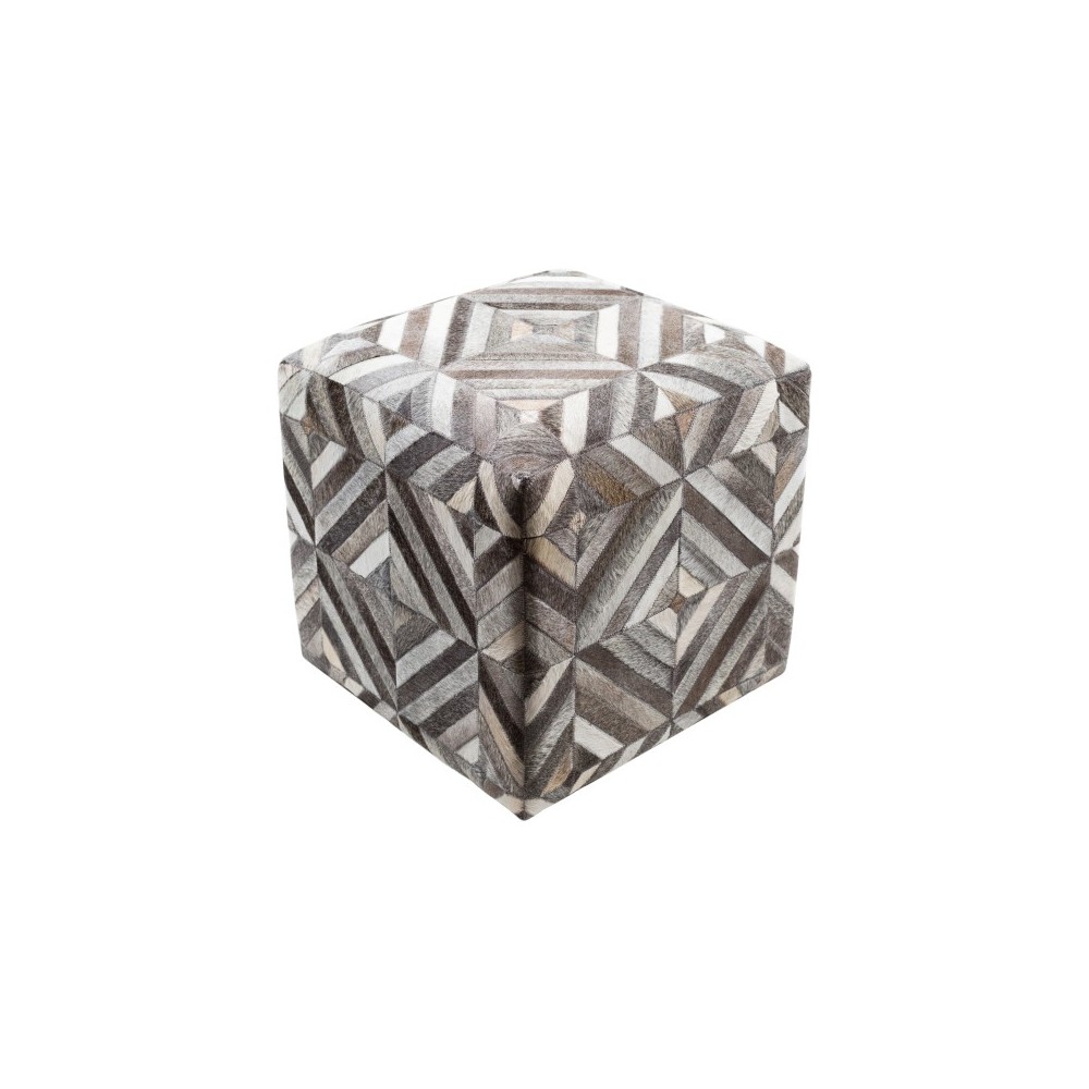 Surya Lycaon LCPF-001 18"H x 18"W x 18"D Pouf