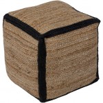 Surya Java JVPF-001 16"H x 16"W x 16"D Pouf