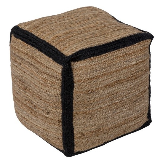 Surya Java JVPF-001 16"H x 16"W x 16"D Pouf