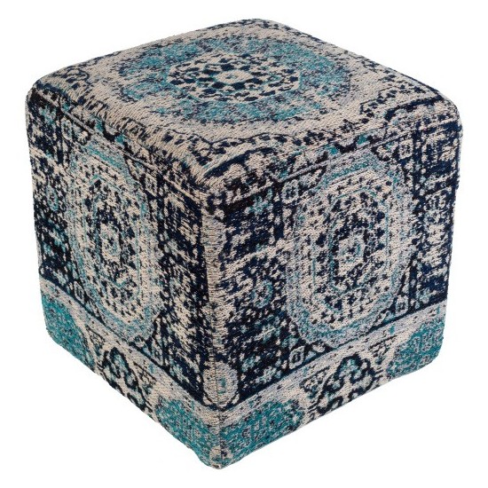 Surya Amsterdam AMPF-003 18"H x 18"W x 18"D Pouf