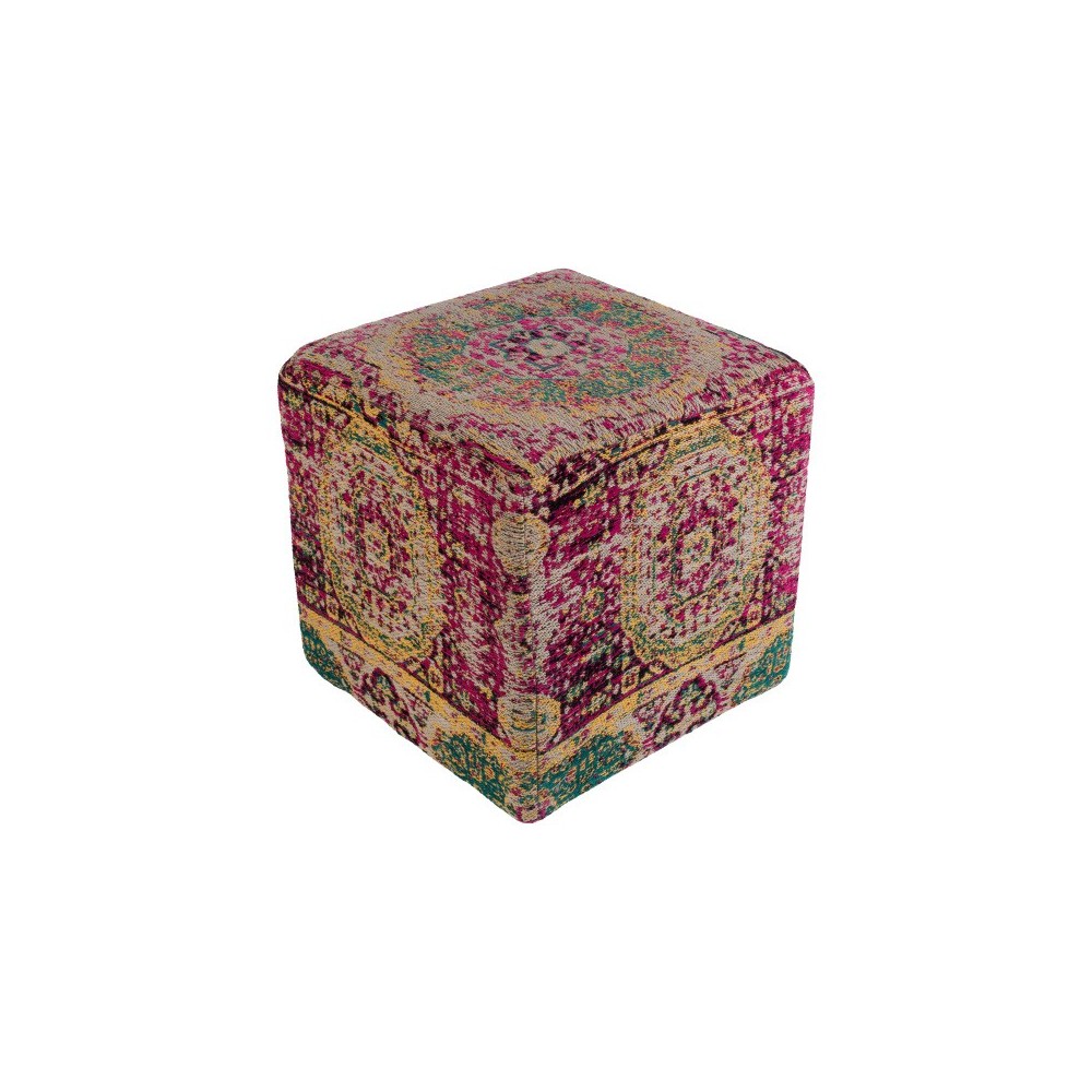 Surya Amsterdam AMPF-004 18"H x 18"W x 18"D Pouf