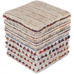 Surya Scotia SCPF-001 18"H x 18"W x 18"D Pouf