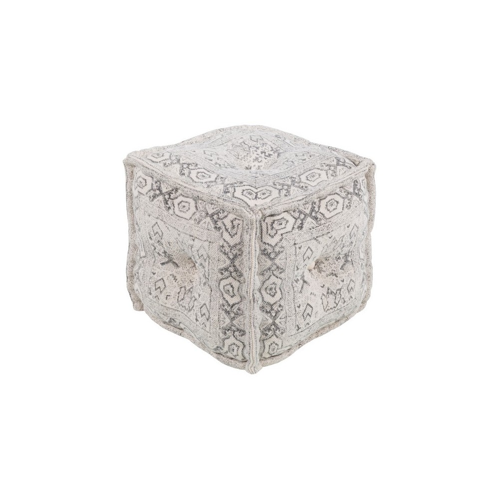Surya Daveed DVPF-001 16"H x 16"W x 16"D Pouf Surya Daveed DVPF-001 16"H x 16"W x 16"D Pouf