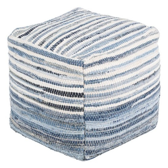 Surya Denim DNPF-001 16"H x 16"W x 16"D Pouf