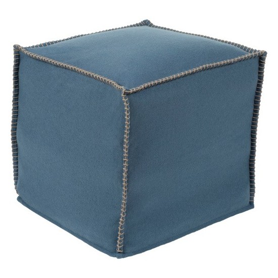 Surya Simplicity SLPF-001 18"H x 18"W x 18"D Pouf