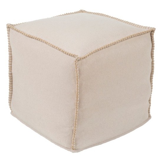 Surya Simplicity SLPF-002 18"H x 18"W x 18"D Pouf